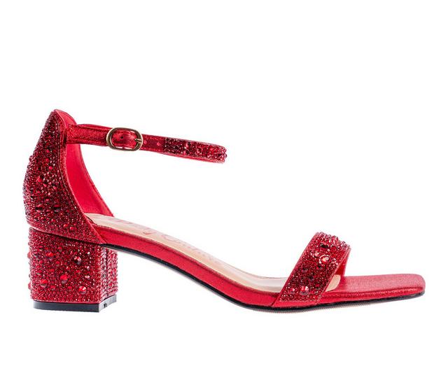 Women's Lady Couture Dazzle Dress Sandals in Red color