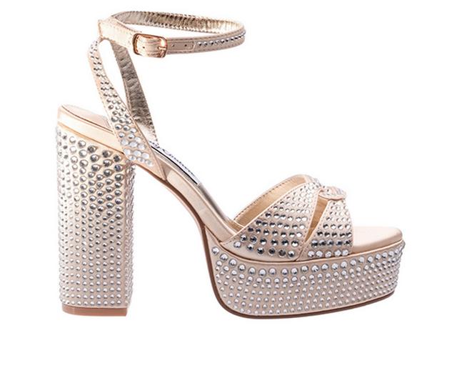 Women's Lady Couture Doll Platform Dress Sandals in Champagne color