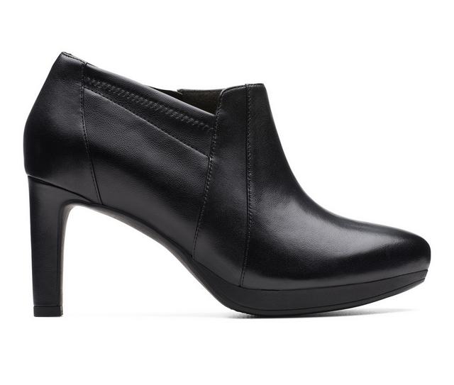 Women's Clarks Ambyr Hope Heeled Booties in Black color