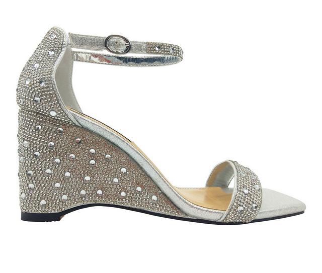 Women's Lady Couture Kloe Wedge Sandals in Silver color