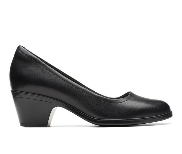 Women's Clarks Emily2 Ruby Pumps in Black Leather color