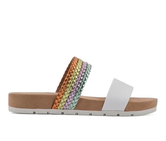 Women's Cliffs by White Mountain Tactful Sandals in White/Multi color