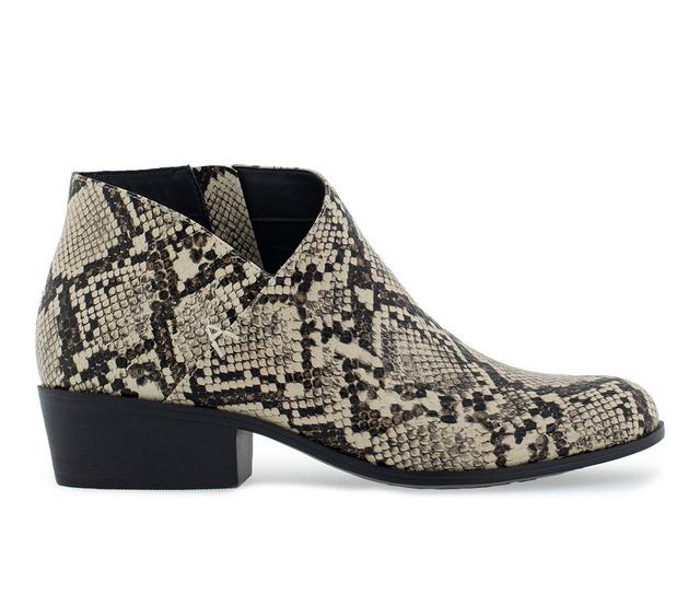 Women's Aerosoles Cayu Booties in Natural Snake color