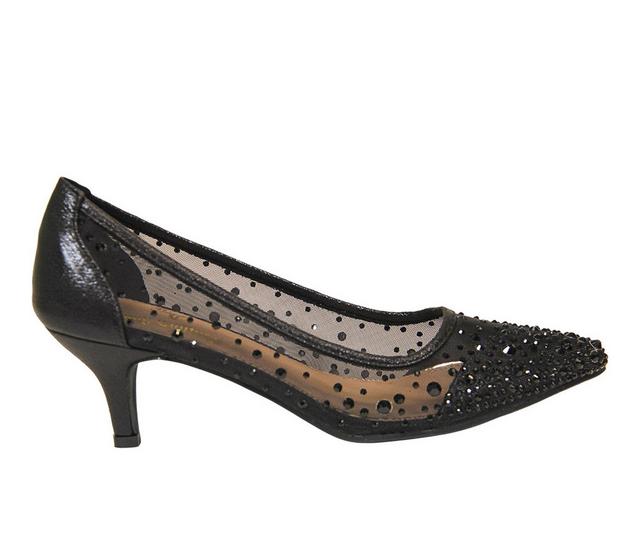 Women's Lady Couture Silk Pumps in Black color