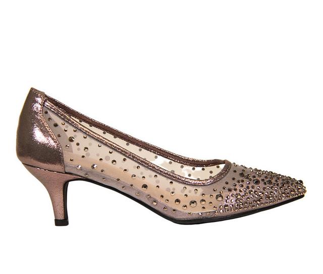 Women's Lady Couture Silk Pumps in Pewter color
