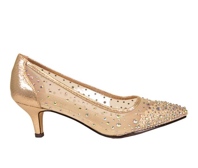 Women's Lady Couture Silk Pumps in Champagne color