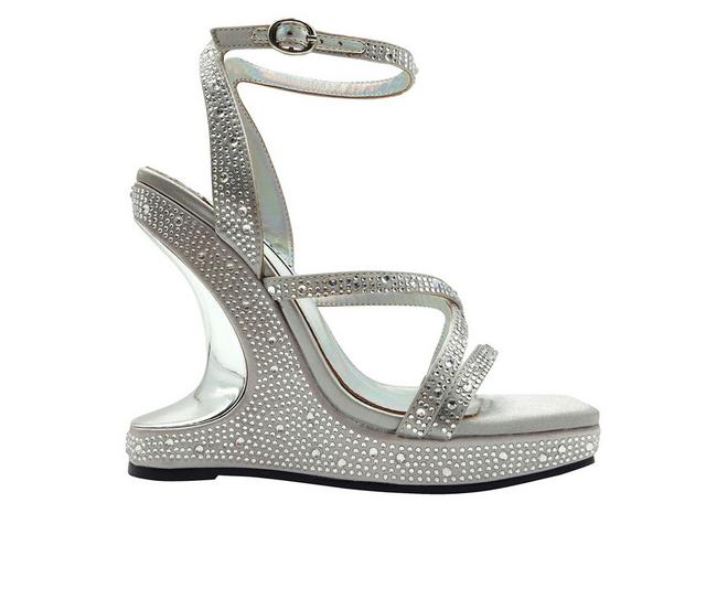 Women's Lady Couture Mirage Wedge Dress Sandals in Silver color