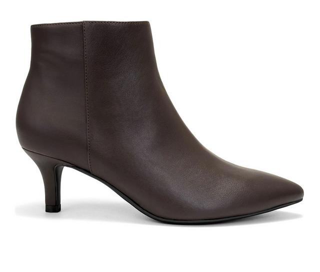 Women's Aerosoles Edith Heeled Booties in Java color
