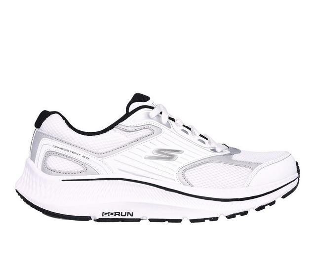 Men's Skechers Go Run Consist 2.0 Running Shoes in White Silver color