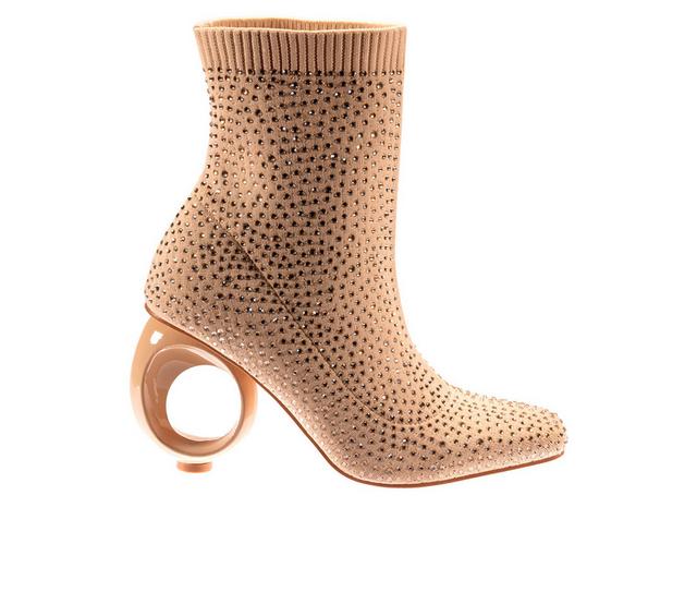 Women's Ninety Union Barbie Heeled Booties in Bone color