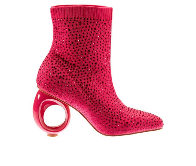 Women's Ninety Union Barbie Heeled Booties in Fuschia color