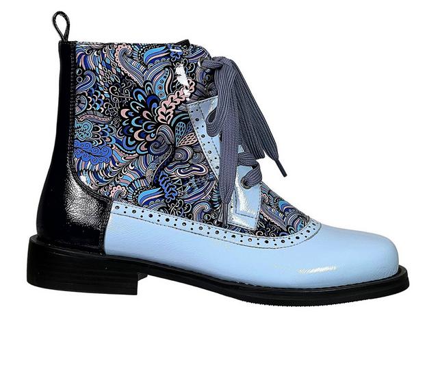 Women's Ninety Union Chelsea Comabt Boots in Blue color