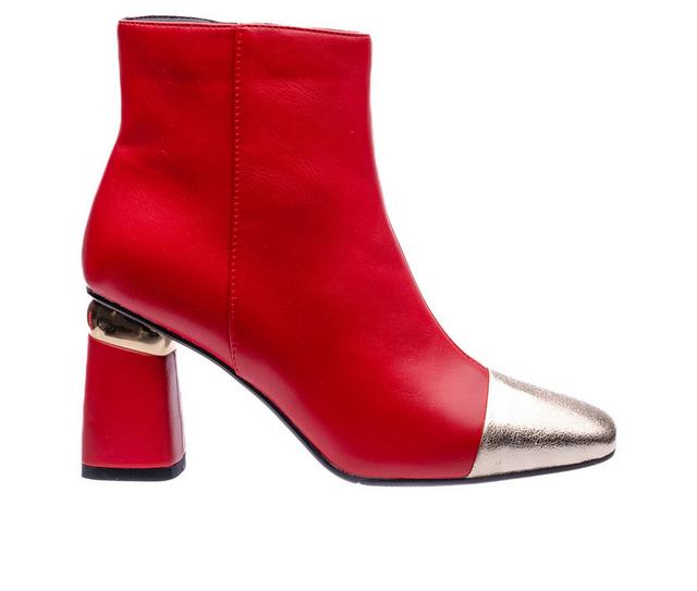Women's Ninety Union Italy Heeled Booties in Red color