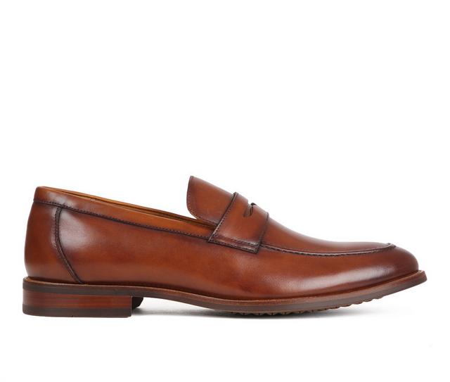 Men's Florsheim Rucci Moc Toe Penny Dress Loafers in Cognac color