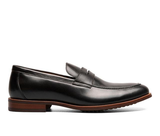 Men's Florsheim Rucci Moc Toe Penny Dress Loafers in Black color