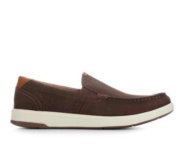 Men's Florsheim Crossover Moc Toe Slip On Casual Loafers in Brown color
