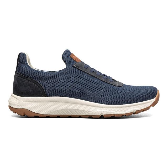 Men's Florsheim Satellite Knit Elastic Slip On Sneakers in Navy color