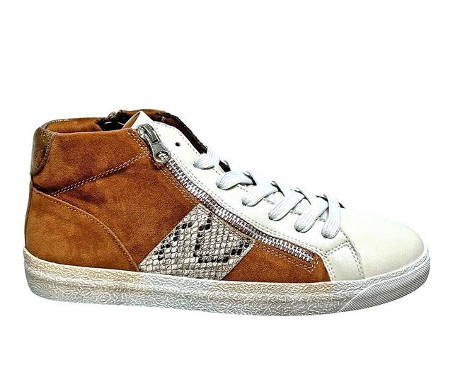 Women's Ninety Union Bliss High Top Fashion Sneakers in Beige Multi color