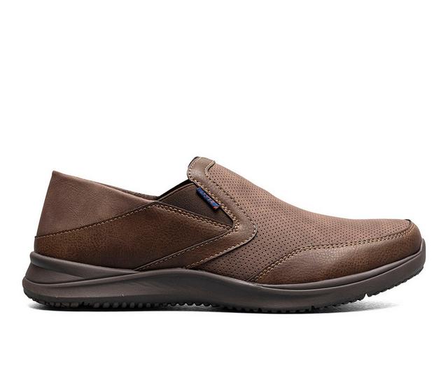 Men's Nunn Bush Conway EZ Slip On Slip-On Shoes in Brown color