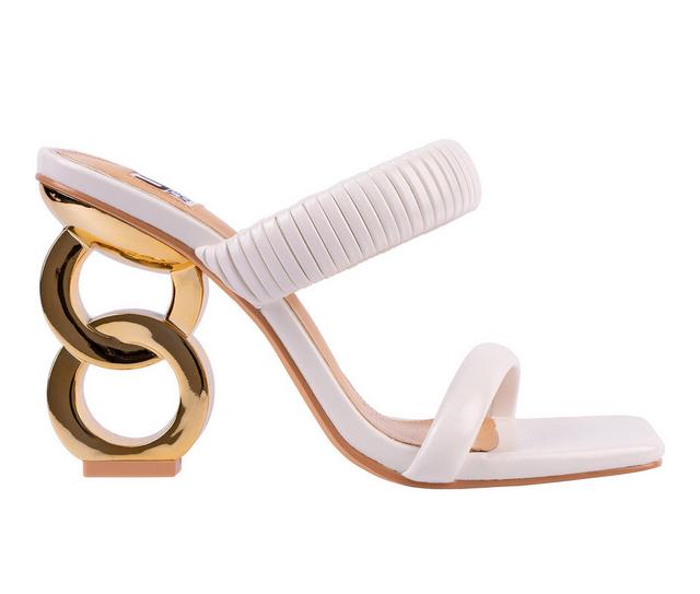 Women's Ninety Union Raddle Heels in White color