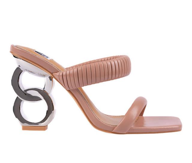 Women's Ninety Union Raddle Heels in Nude color