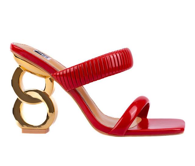 Women's Ninety Union Raddle Heels in Red color