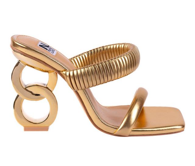 Women's Ninety Union Raddle Heels in Gold color