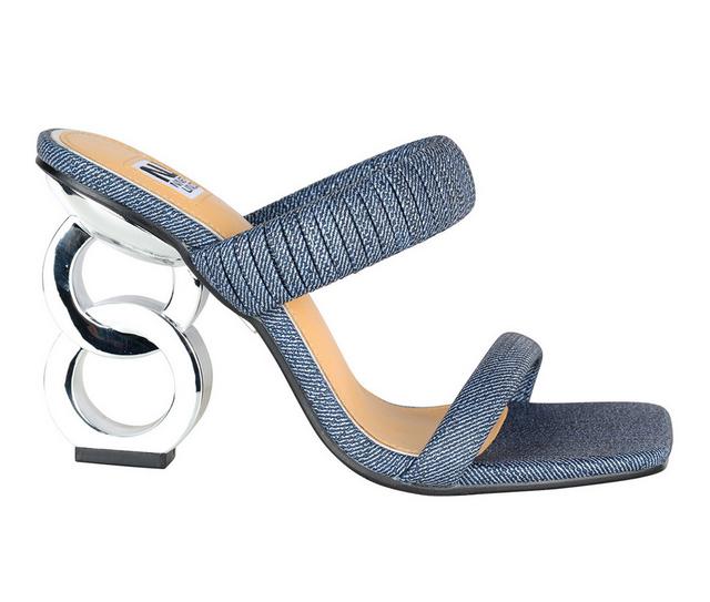 Women's Ninety Union Raddle Heels in Blue Denim color