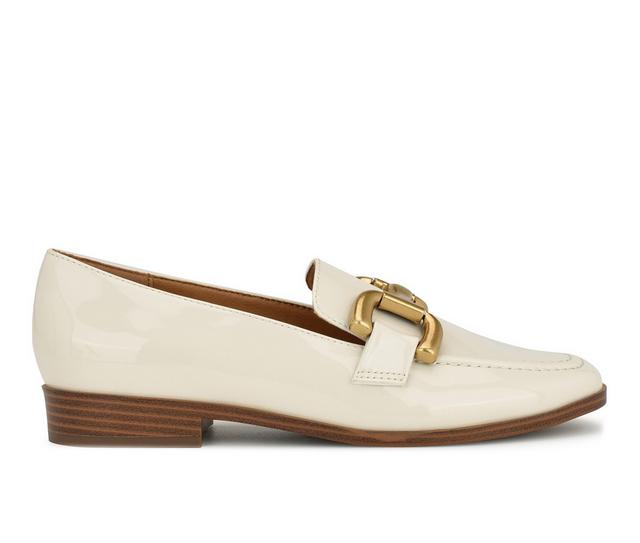 Women's Nine West Lilma Loafers in Cream Patent color