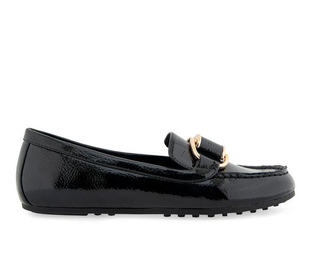 Women's Aerosoles Denver Loafers in Black Patent color