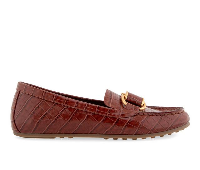 Women's Aerosoles Denver Loafers in Clay Croco color