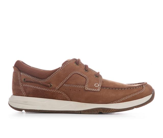 Men's Clarks Sailview Lace Boat Shoes in Light Tan color