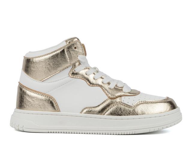 Women's Olivia Miller Thea High Top Sneakers in Gold color