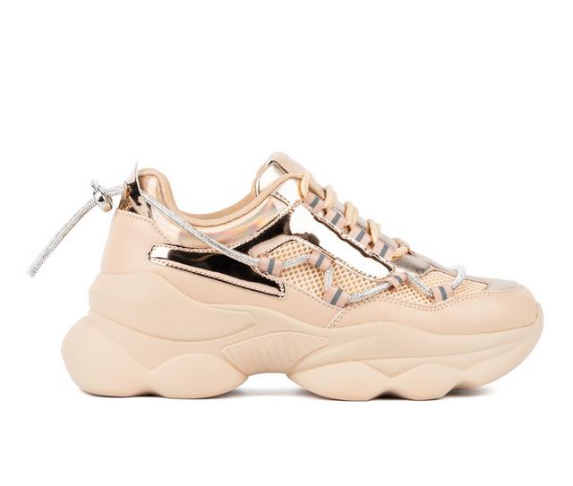 Women's Olivia Miller Irissa Sneakers in Rose Gold color