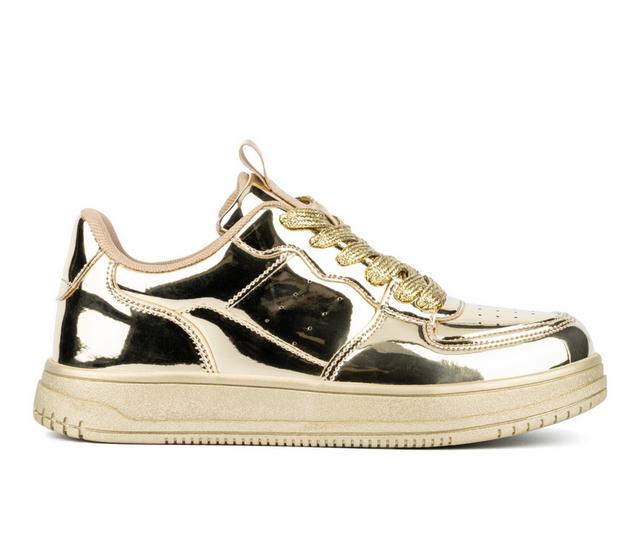 Women's Olivia Miller Vivien Fashion Sneakers in Gold color