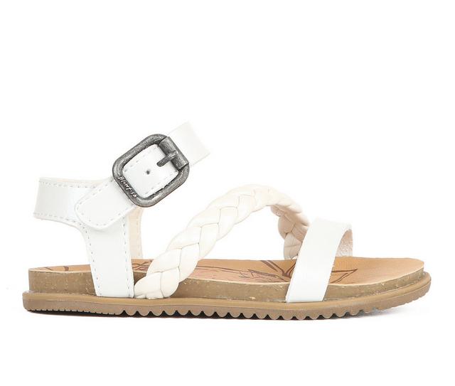 Girls' Blowfish Malibu Toddler & Little Kid Mylo T Sandals in Pearl White color