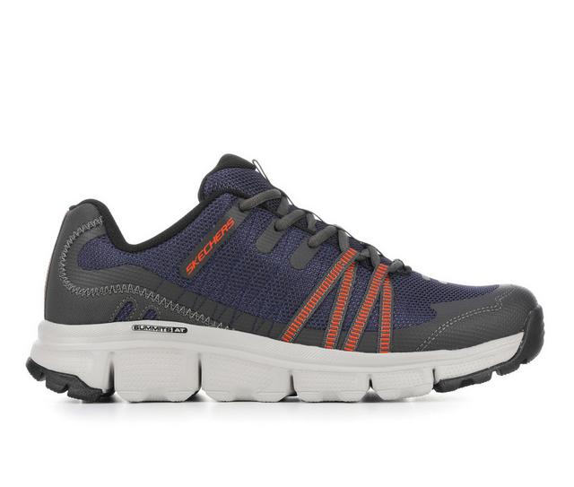 Men's Skechers 237623 Summits AT - Twin Bridges Trail Running Shoes in Navy/Orange color
