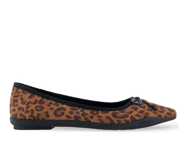 Women's Aerosoles Dumas Flats in Leopard color