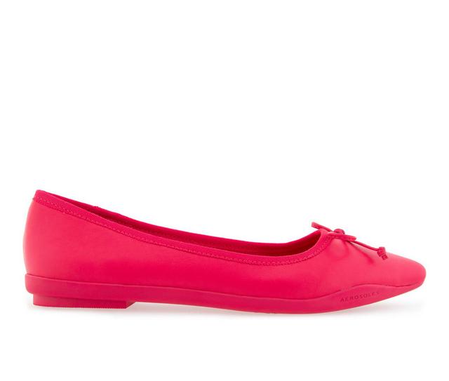 Women's Aerosoles Dumas Flats in Pink Leather color