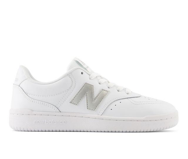 Women's New Balance BB80 Sneakers in White/Silver color