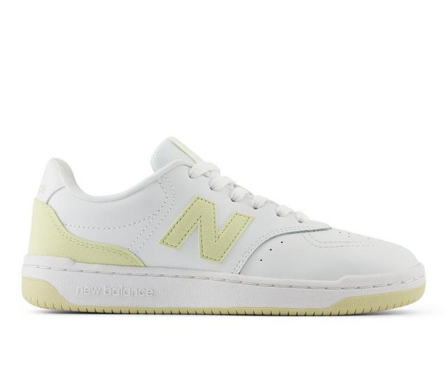 Women's New Balance BB80 Sneakers in White/Pale Moss color