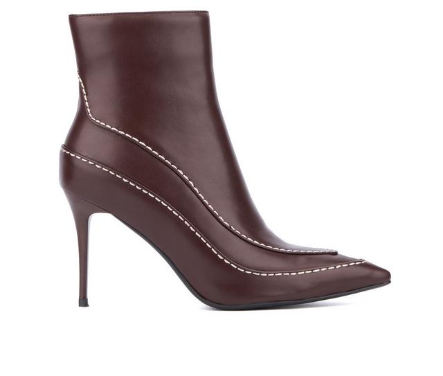 Women's Torgeis Sophie Heeled Booties in Brown color