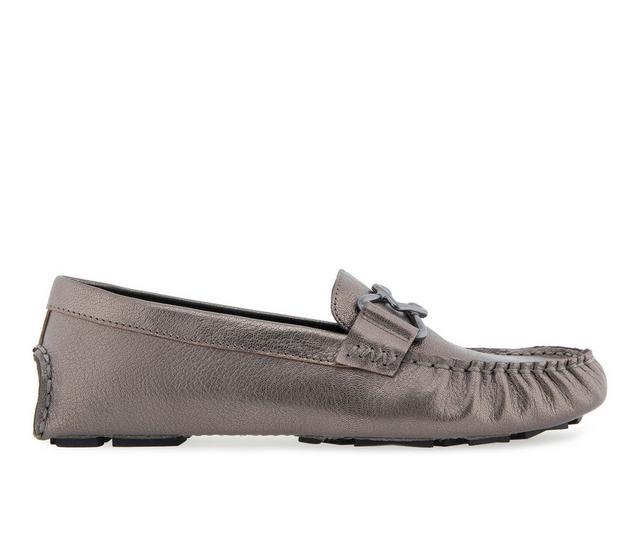 Women's Aerosoles Gaby Loafers in Graphite Lea color
