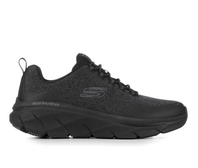 Men's Skechers Men's Skechers 232719 D'Lux Walker 2.0 Walking Shoes in Blk/Blk/Blk color