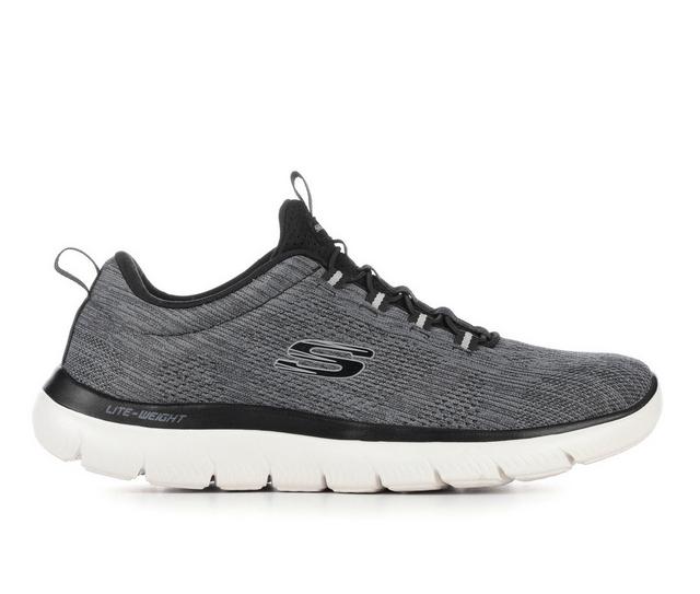 Men's Skechers 232186 Summits Slip On Slip-on Walking Shoes in Black/White color