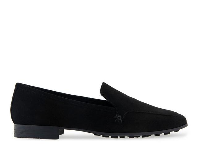 Women's Aerosoles Paynes Loafers in Black Suede color