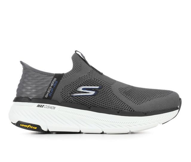 Men's Skechers Men's Skechers 220839 Max Cush Prem 2.0 Slip-Ins Walking Shoes in Char/Black color