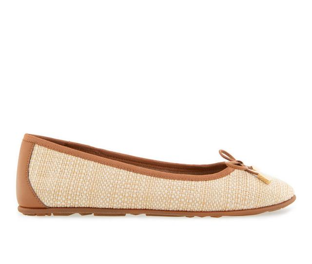 Women's Aerosoles Pia Flats in Natural Raffia color