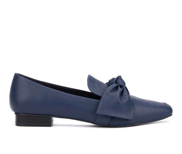 Women's New York and Company Domenica Loafers in Navy color