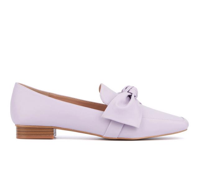 Women's New York and Company Domenica Loafers in Lilac color